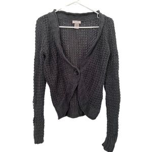 Arizona Y2K Gray Juniors Knit Cardigan Sweater Size Medium
